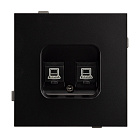 Механизм компьютерной розетки двойной SCT-TENDO-MPC2-PL-BK (RJ-45, CAT6) (Arlight, Черный) Lednikoff