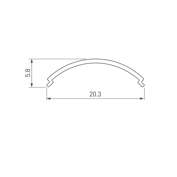 Экран ARH-KANT-H16-2000 Round Clear-PM (Arlight, Пластик) Lednikoff