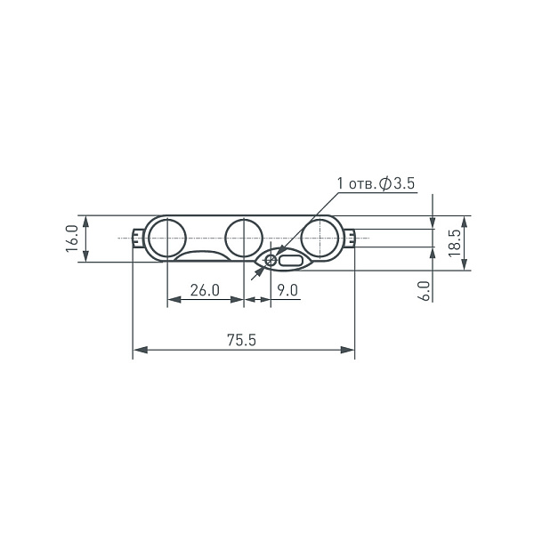Модуль герметичный ARL-BEST2835-3-1.5W-12V White 160deg (Arlight, Закрытый) Lednikoff