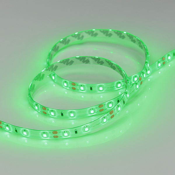 Светодиодная лента RTW 2-5000SE 12V Green (3528, 300 LED, LUX) (Arlight, 4.8 Вт/м, IP65) Lednikoff