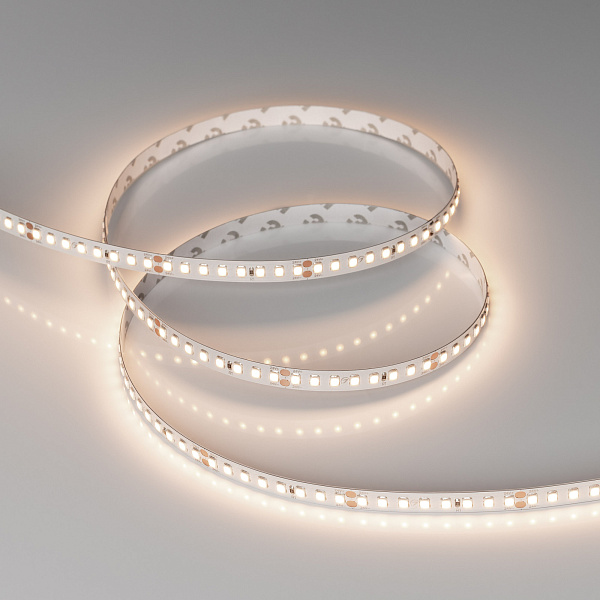 Светодиодная лента RT-A160-8mm 24V Warm3500 (12 W/m, IP20, 2835, 50m) (Arlight, высок.эфф.150 лм/Вт) Lednikoff