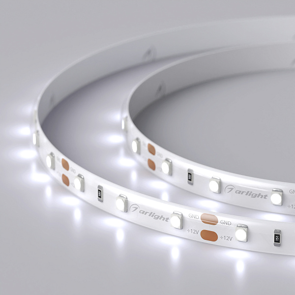 Светодиодная лента RTW 2-5000SE 12V Cool (3528, 300 LED, LUX) (Arlight, 4.8 Вт/м, IP65) Lednikoff