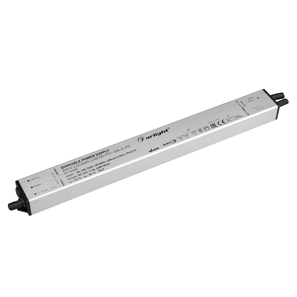 Блок питания ARPV-LG24060-LINEAR-PFC-DALI2-PD (24V, 2.5A, 60W) (Arlight, IP67 Металл, 5 лет) Lednikoff