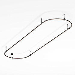 Основание ART-APRIORI-OVAL-ROD-200-3000x1000 (BK) (Arlight, IP20 Металл, 3 года)