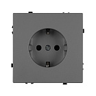 ARL NOBE Розетка зк со шторками софт-тач серый базальт SCT-MEU-SFPL-GR (250V, 16A) (Arlight, -) Lednikoff