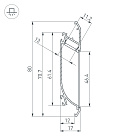 Профиль K-WALL-2000 ANOD (Arlight, Алюминий) Lednikoff