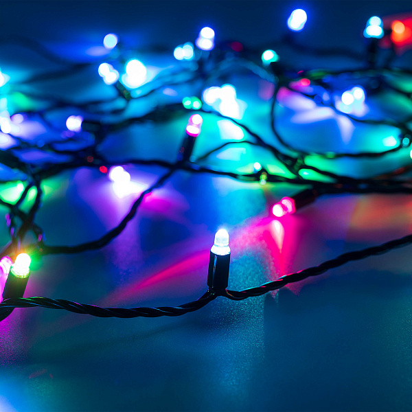 Светодиодная гирлянда ARD-STRING-CLASSIC-9000-BLACK-60LED-LIVE RGB-SPI (12V, 40W) (Ardecoled, IP65) Lednikoff