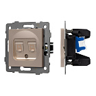 Механизм компьютерной розетки двойной SCT-MPC2-PL-GD-V (RJ-45, CAT6) (Arlight, -) Lednikoff