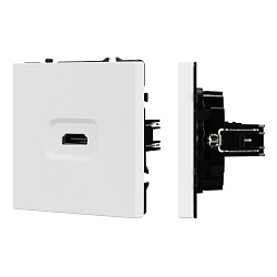 Механизм HDMI розетки SCT-NOBE-MHD1-SFPL-WH (Arlight, Белый кварц)