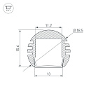 Профиль PDS-R-2000 ANOD (Arlight, Алюминий) Lednikoff
