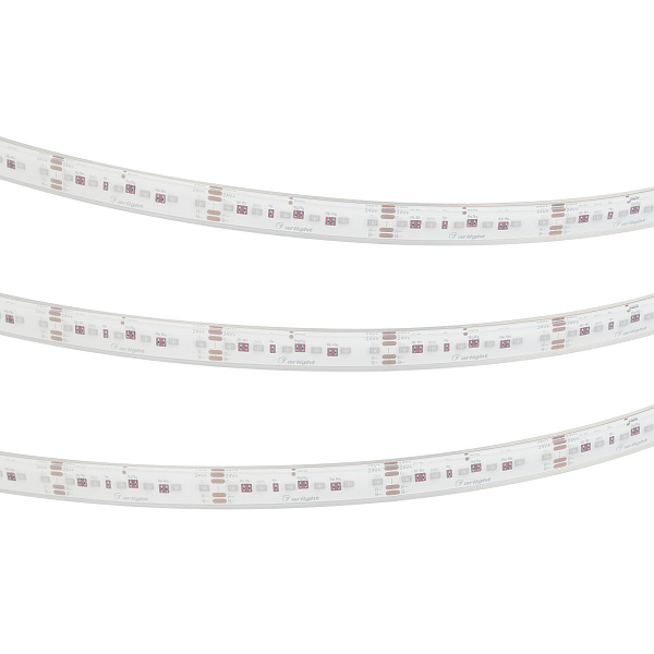 Светодиодная лента герметичная DOT-PFS-X120-12mm 24V RGB (14 W/m, IP68, 5m) (Arlight, 5 лет) Lednikoff