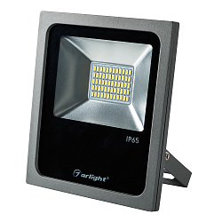 Светодиодный прожектор AR-FLG-FLAT-30W-220V Warm (arlight, Закрытый)