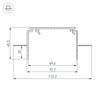 Профиль-держатель TEK-POWER-RW70F-GH16-2000 (Arlight, Алюминий) Lednikoff