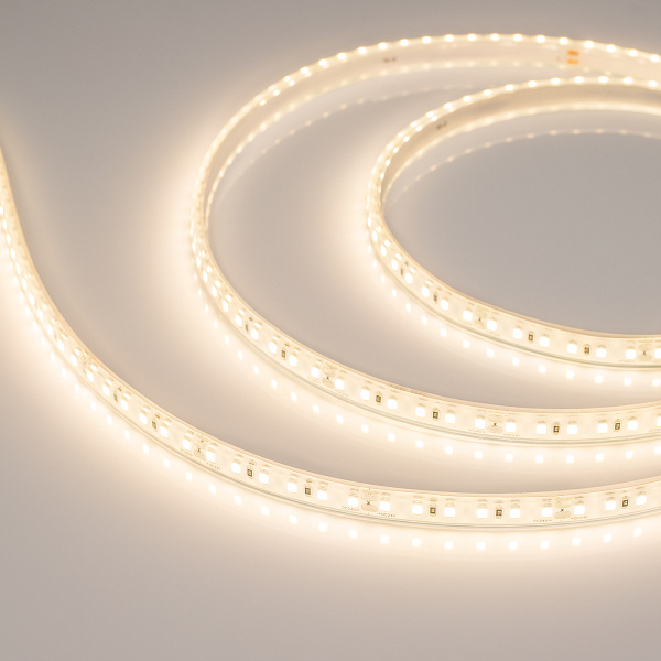 Светодиодная лента герметичная RTW-PU-A120-10.5mm 24V Warm3000 (16.8 W/m, IP68, Wire 2m, 5m) (Arlight, -) Lednikoff