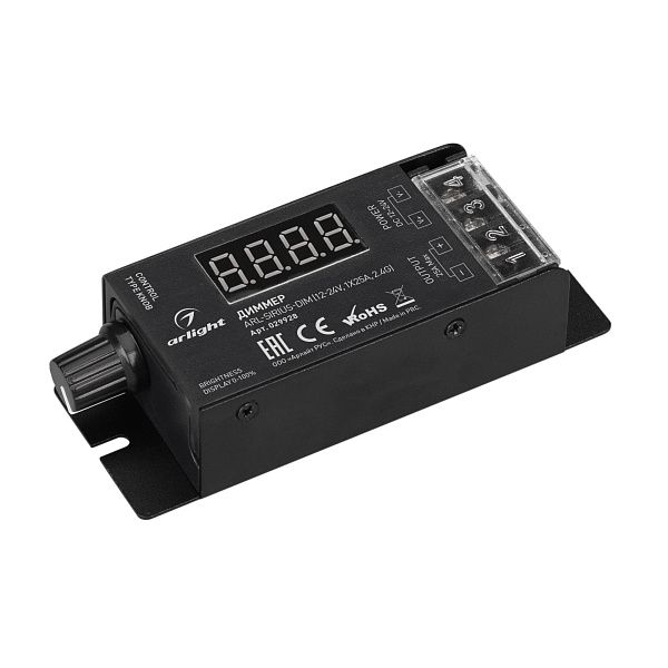 Диммер ARL-SIRIUS-DIM (12-24V, 1x25A, 2.4G) (Arlight, IP20 Металл, 3 года) Lednikoff