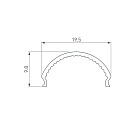 Экран ARH-WIDE-B-H20-2000 Round Frost-PM (Arlight, Пластик) Lednikoff