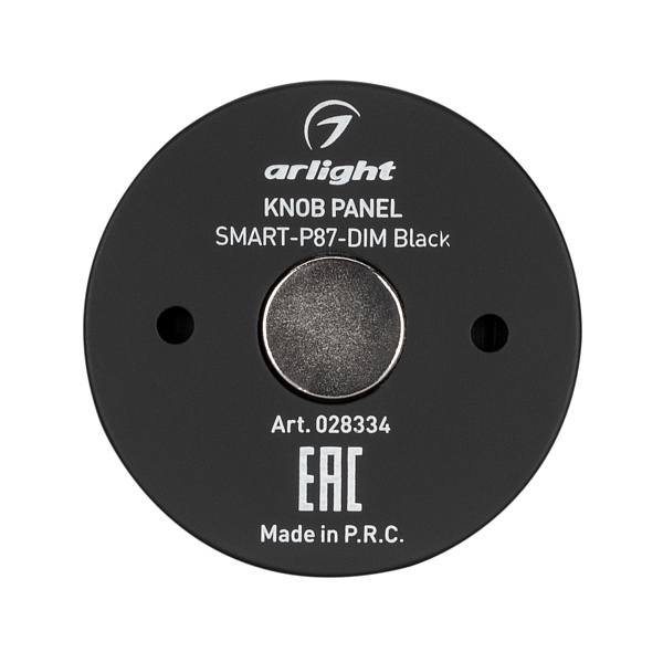 Панель Knob SMART-P87-DIM Black (3V, 1 зона, 2.4G) (Arlight, IP20 Пластик, 5 лет) Lednikoff