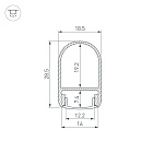 Профиль WARDROBE-1930-2000 ANOD BLACK (Arlight, Алюминий) Lednikoff
