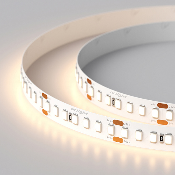 Светодиодная лента RT 2-5000 24V Warm3000 3x (2835, 840 LED, LUX) (Arlight, 17 Вт/м, IP20) Lednikoff