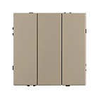 ARL NOBE Выключатель 3 кл софт-тач золотой песок SWT-MK03-SFPL-GD (250V, 10A) (Arlight, -) Lednikoff