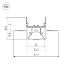 Профиль FOLED-CEIL-CENTER-3000 (Arlight, Алюминий) Lednikoff