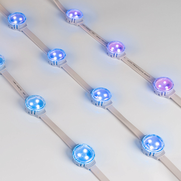 Модуль управляемый SOLEX-SPI-3535-3-12V RGB 120deg (D30x16mm, 0.75W, IP67) (Arlight, Пластик, 3 года) Lednikoff