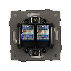 Механизм компьютерной розетки двойной SCT-TENDO-MPC2-SFPL-WH (RJ-45, CAT6) (Arlight, Матовый белый) Lednikoff