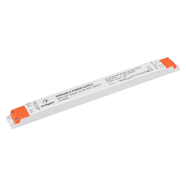 Блок питания ARV-SP-24060-SLIM-PFC-DALI2 (24V, 2.5A, 60W) (Arlight, IP20 Пластик, 5 лет) Lednikoff