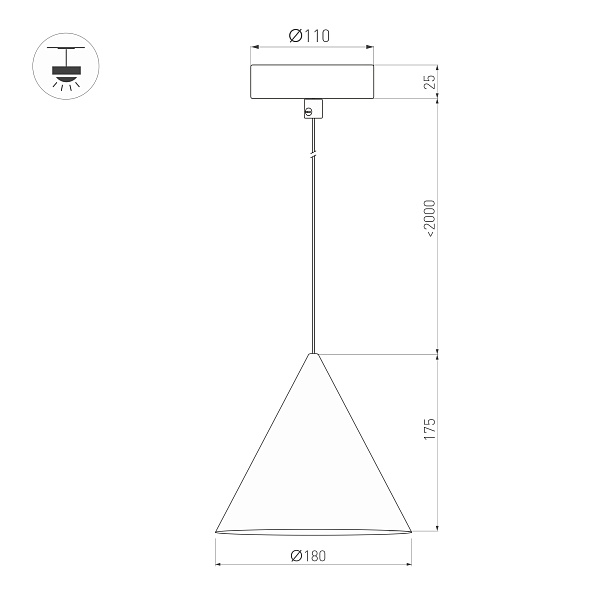 Светильник SP-MAKOTO-R180-10W Warm3000 (BK, 36 deg, 230V, TRIAC) (Arlight, IP20 Металл, 3 года) Lednikoff