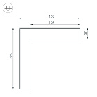 Угол SL-LINIA32-FANTOM внешний (Arlight, Металл) Lednikoff
