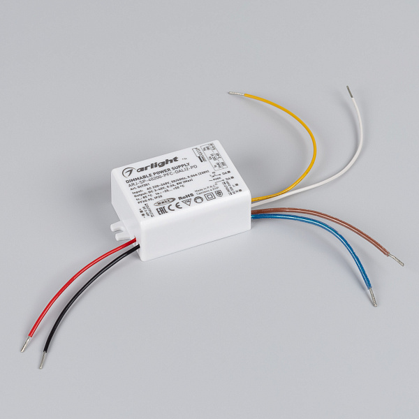 Блок питания ARJ-SP-40200-PFC-DALI2-PD (8W, 3-40V, 200mA) (Arlight, IP20 Пластик, 5 лет) Lednikoff