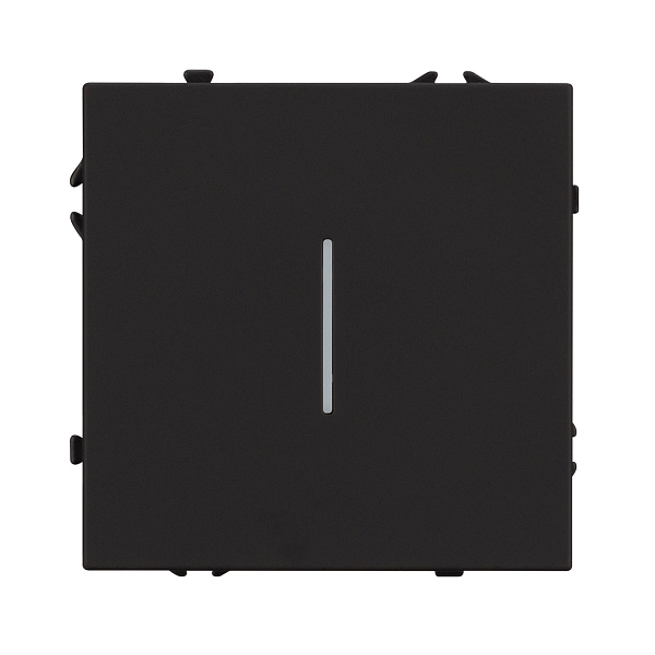 Механизм выключателя одноклавишный проходной LED SWT-NOBE-MKP1-SFPL-L-BK (230V, 10A) (Arlight, Черный оникс) Lednikoff