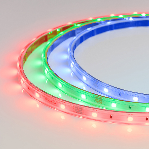 Светодиодная лента герметичная RTW-PS-B30-13mm 24V RGB (7.2 W/m, IP67, 5060, 5m) (Arlight, 7.2 Вт/м, IP67) Lednikoff