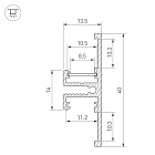 Профиль TOP-BACK-2000 ANOD (P10) (Arlight, Алюминий) Lednikoff