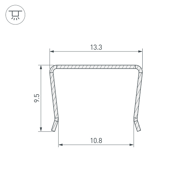 Профиль гибкий WPH-FLEX-1212-1000  (Arlight, Сталь) Lednikoff