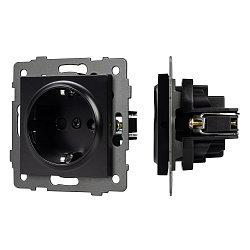 Механизм электрической розетки SCT-MEU1-PL-BK-V (250V, 16A) (Arlight, -)