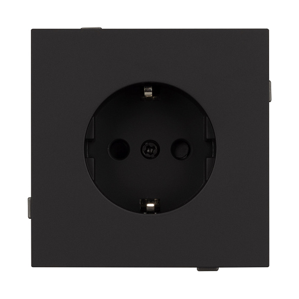 Механизм электрической розетки SCT-TENDO-MEU1-SFPL-BK (230V, 16A) (Arlight, Матовый черный) Lednikoff