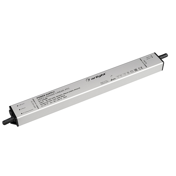 Блок питания ARPV-LG24060-LINEAR-PFC (24V, 2.5A, 60W) (Arlight, IP67 Металл, 5 лет) Lednikoff