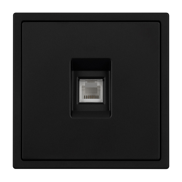 Механизм телефонной розетки SCT-NOBE-MTL1-SFPL-BK (RJ-11, 4C) (Arlight, Черный оникс) Lednikoff