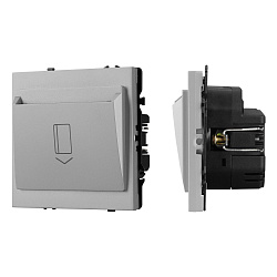 ARL NOBE Выключатель карточный магнитный софт-тач никель SWT-CRD-SFPL-IS (250V, 25A) (Arlight, -)