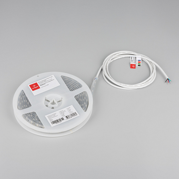 Светодиодная лента герметичная RTW-PU-B60-12.5mm 24V RGB (14.4 W/m, IP68, Wire 2m, 5m) (Arlight, -) Lednikoff