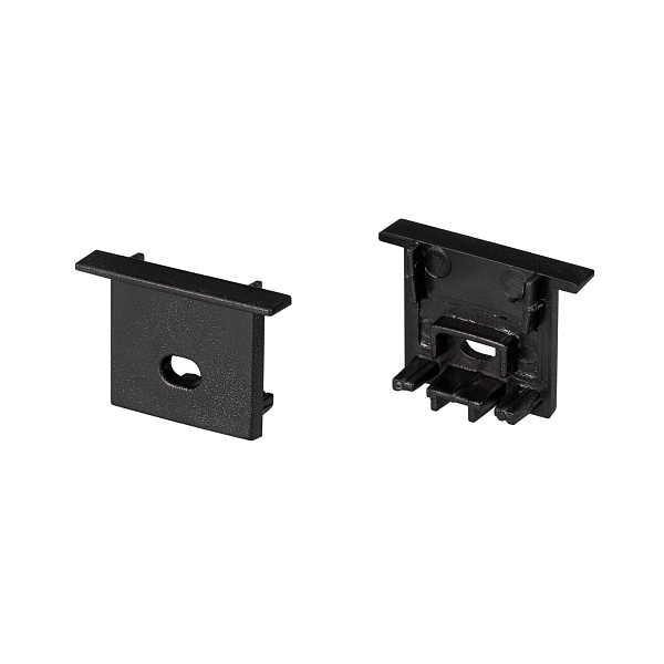 Заглушка SL-COMFORT-1716-F BLACK c отверстием (Arlight, Пластик) Lednikoff