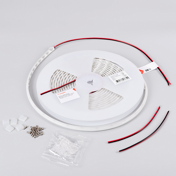 Светодиодная лента герметичная MICROLED-PW-M288-10mm 24V White6000 (12 W/m, IP66, 2216, 5m) (Arlight, 5 лет) Lednikoff