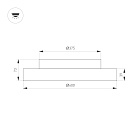 Светильник SP-ESTELY-R600-50W Warm3300-MIX (WH, 80 deg, 230V, TRIAC) (Arlight, IP20 Металл, 5 лет) Lednikoff