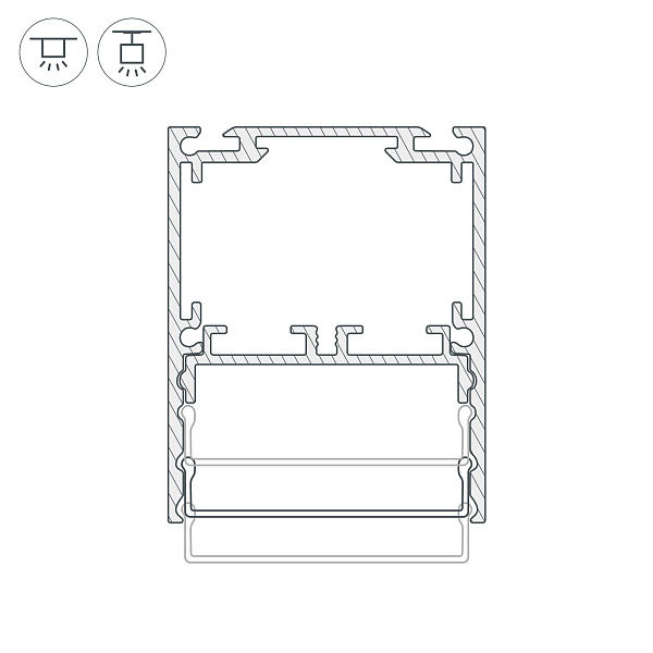 Профиль SL-LINE-4050-3L-2000 ANOD (Arlight, Алюминий) Lednikoff
