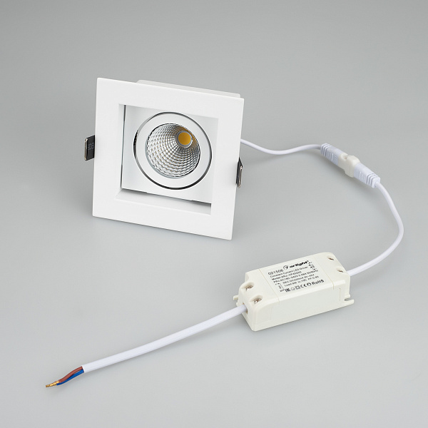 Светильник CL-KARDAN-S102x102-9W Warm (WH, 38 deg) (Arlight, IP20 Металл, 3 года) Lednikoff