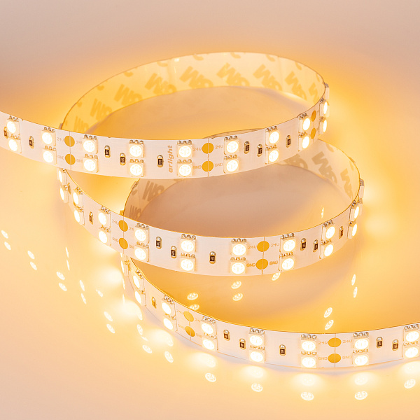 Светодиодная лента RT 2-5000 24V Yellow 2x2 (5060, 600 LED, LUX) (Arlight, 28.8 Вт/м, IP20) Lednikoff