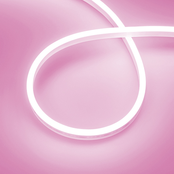 Светодиодная лента герметичная AURORA-PS-A120-12x6mm 24V Pink (10 W/m, IP65, 2835, 5m) (Arlight, Силикон, 2 года)
