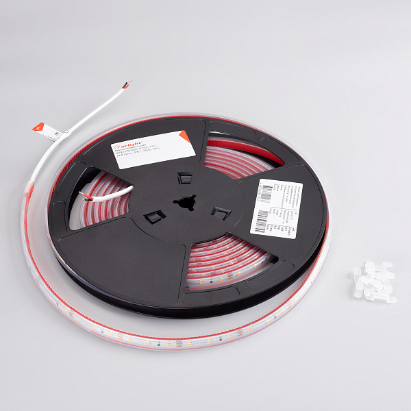 Светодиодная лента герметичная RTW-PS-A60-10mm 12V Warm2700 (4.8 W/m, IP67, 2835, 5m) (Arlight, 4.8 Вт/м, IP67) Lednikoff