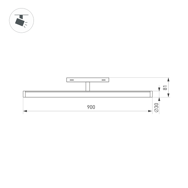 Светильник MAG-ORIENT-TUBE-TURN-L900-30W Warm3000 (BK, 180 deg, 48V) (Arlight, IP20 Металл, 5 лет) Lednikoff